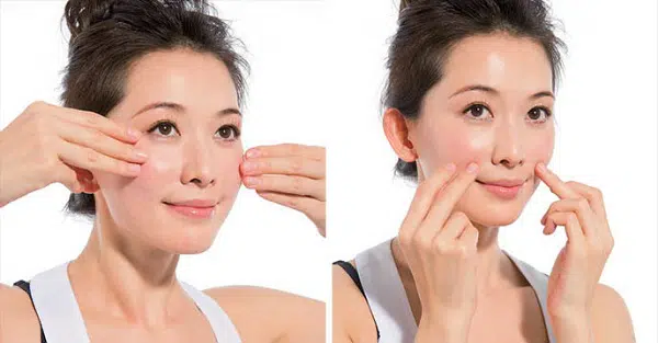 Massage xoá mờ nếp nhăn rãnh mũi má